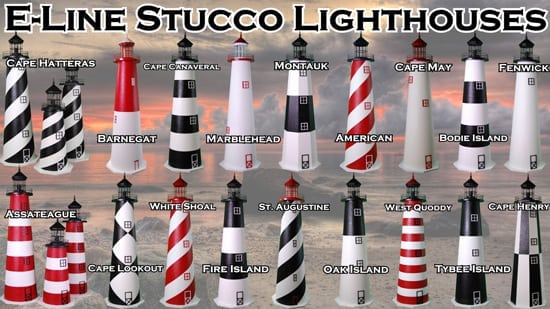 E-Line Economy Stucco Lighthouses Economy Stucco Lighthouses
