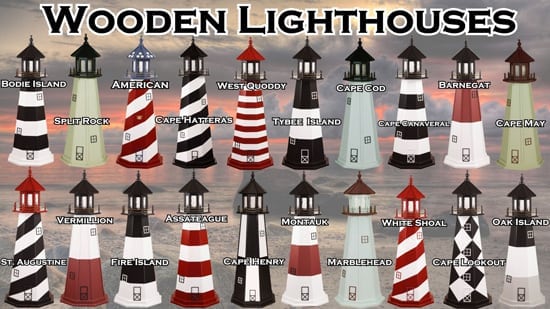 Wooden Lawn Lighthouses Wooden Yard Lighthouses