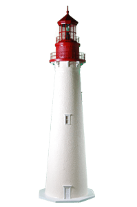 Cape May Deluxe Stucco Yard Lighthouse