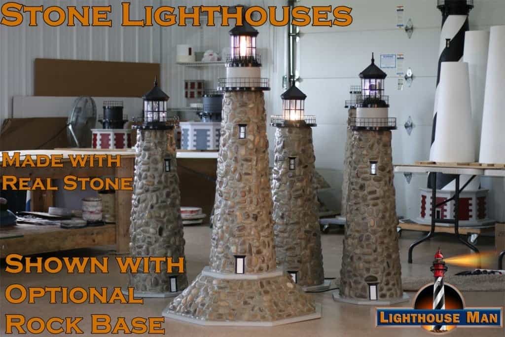 Stone or Rock Garden Lighthouses
