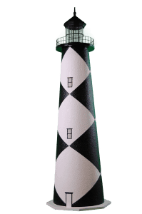 Cape Lookout E-line Lighthouse With Painted Windows and Door