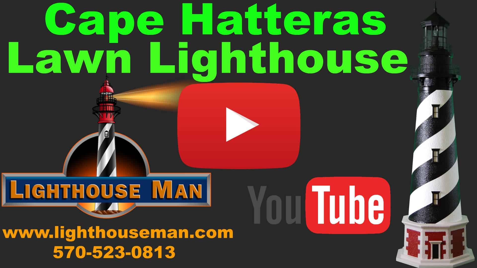 Cape Hatteras Deluxe Stucco Lawn Lighthouse Video