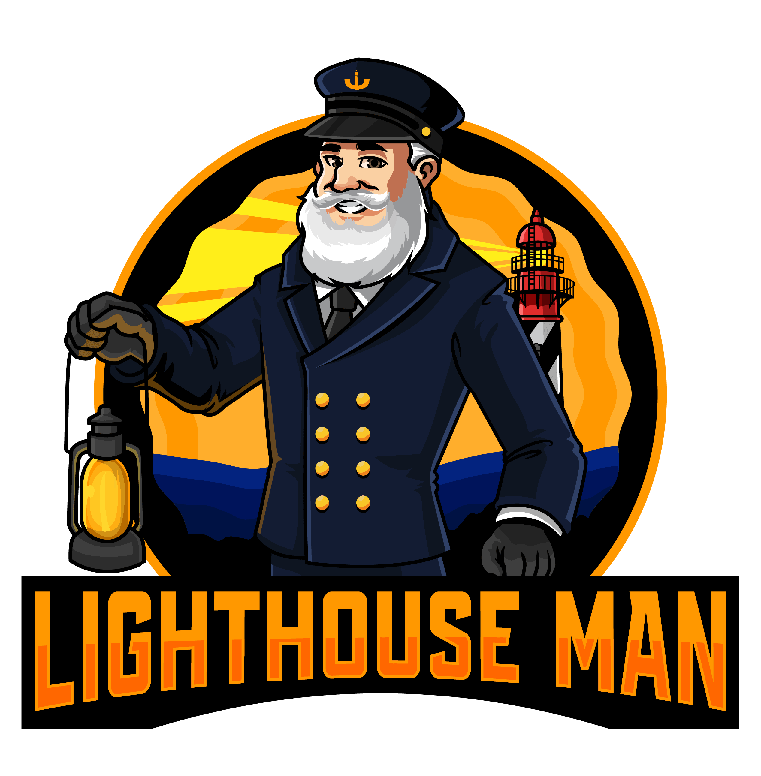 Lighthouse Man Logo