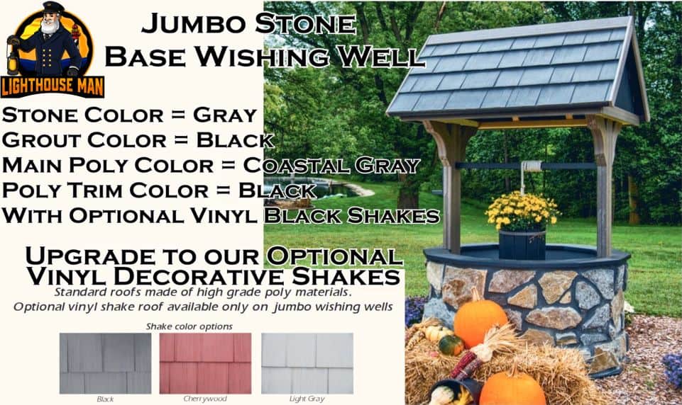 Stone Base Wishing Well Introduction Picture Stone Wishing Well Jumbo Introduction