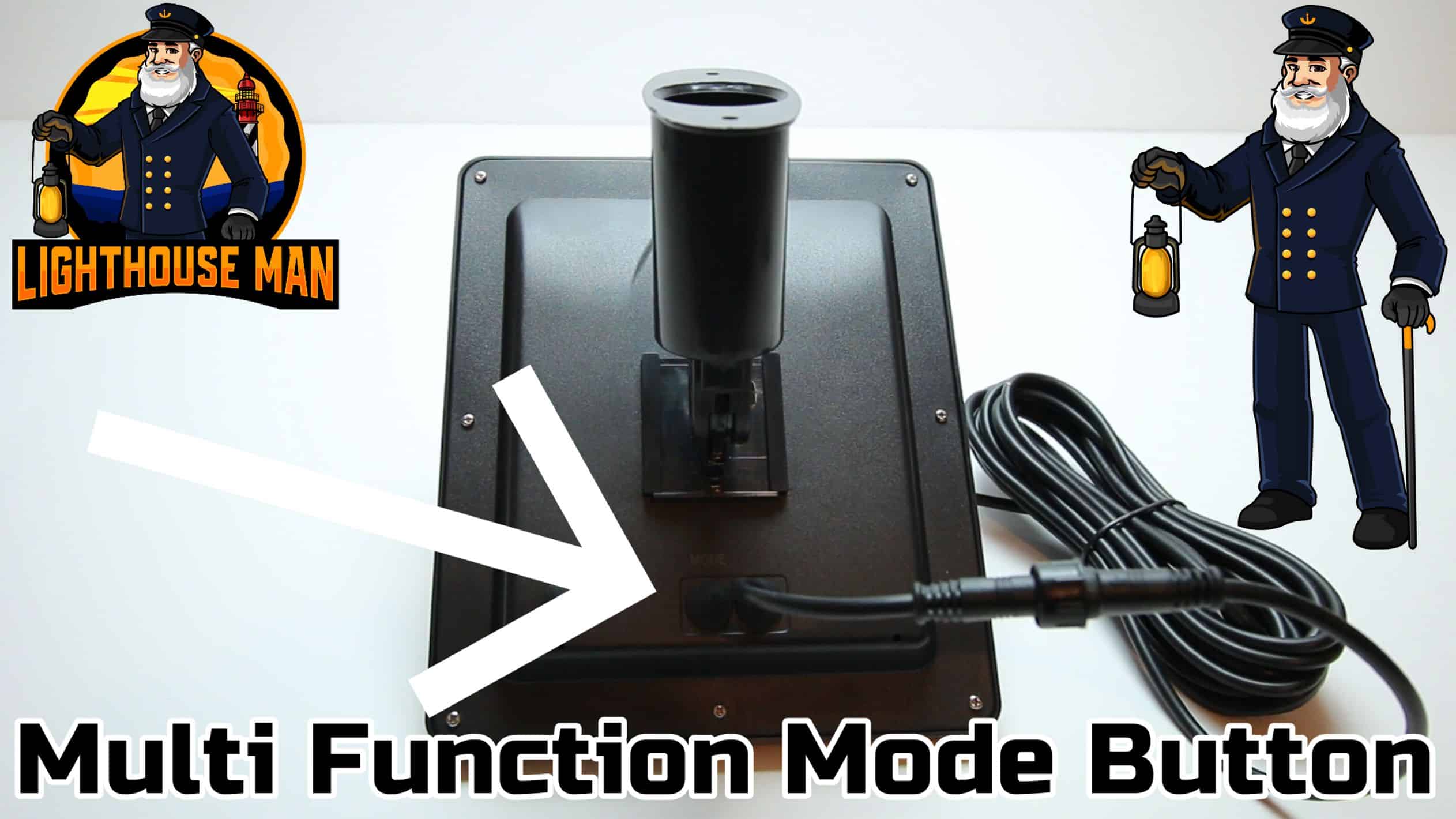 Solar Revolving Beacon Mode Button