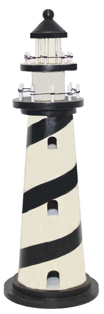 Wooden Decorative Lighthouse Black