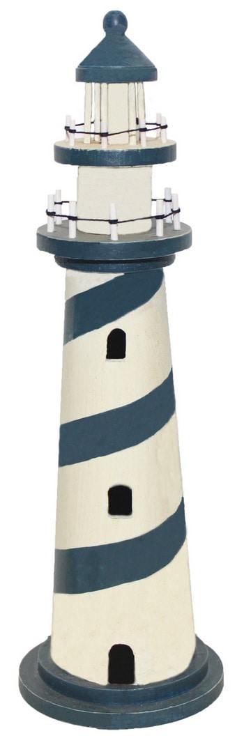 Wooden Decorative Lighthouse Blue