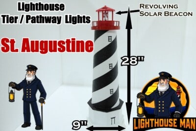 St. Augustine Solar Powered Tier Pathway Lights 