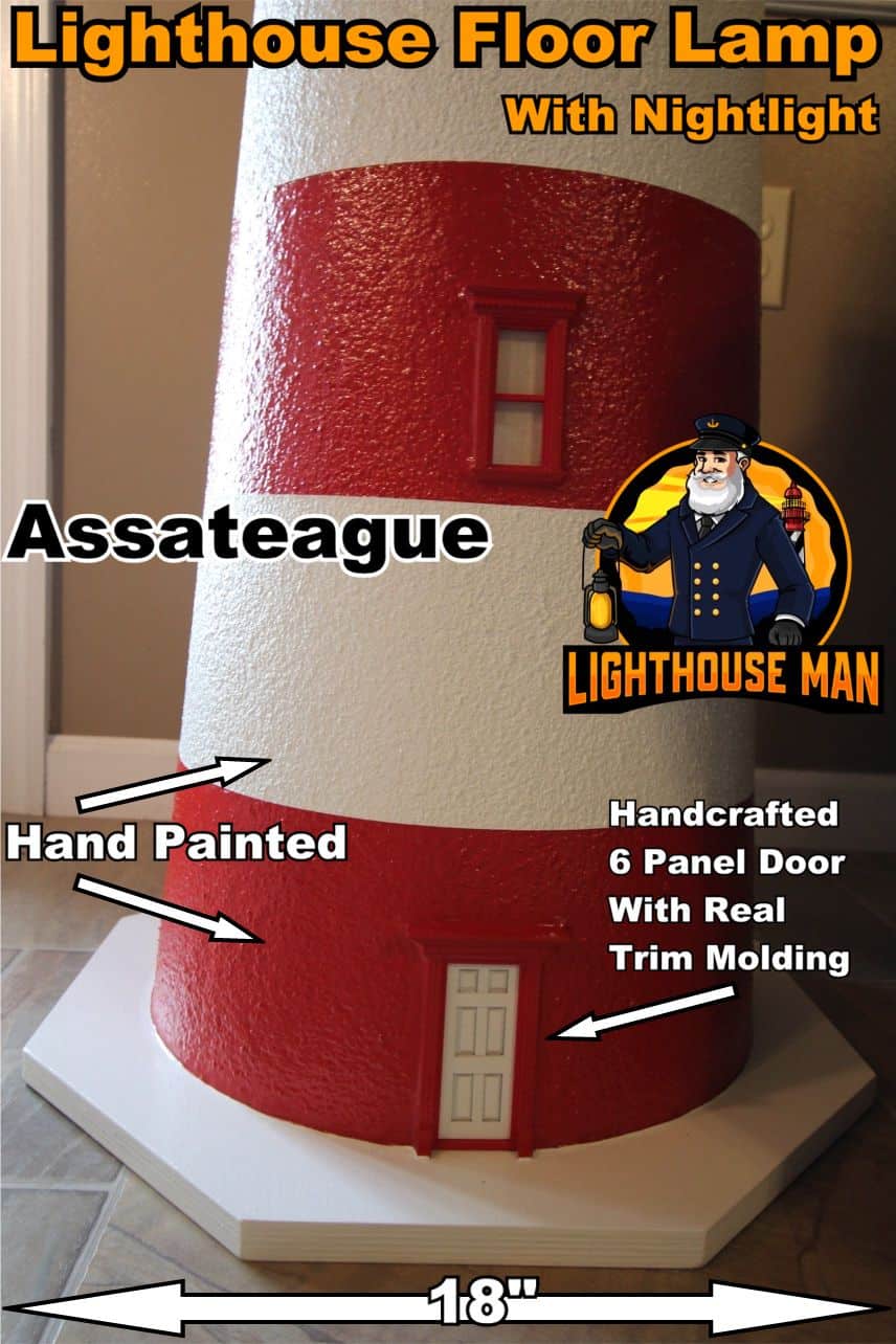 Base for the Assateague Lighthouse Floor Lamp 