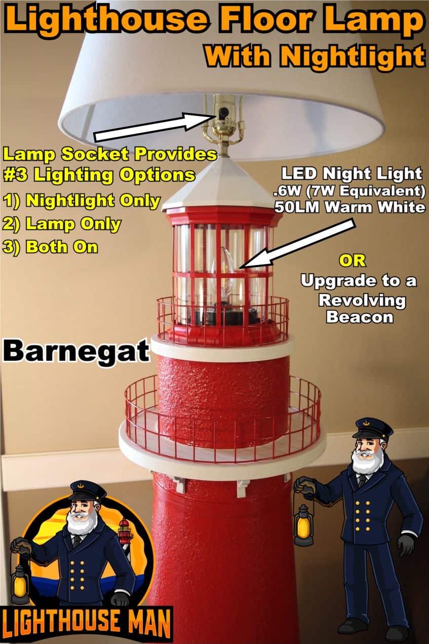Barnegat Lighthouse Floor Lamp Lighting Options
