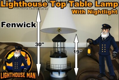 Lighthouse Themed Fenwick Top Table Lamp