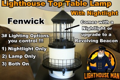 Fenwick Lighthouse Top Assembly Bedside Lamp