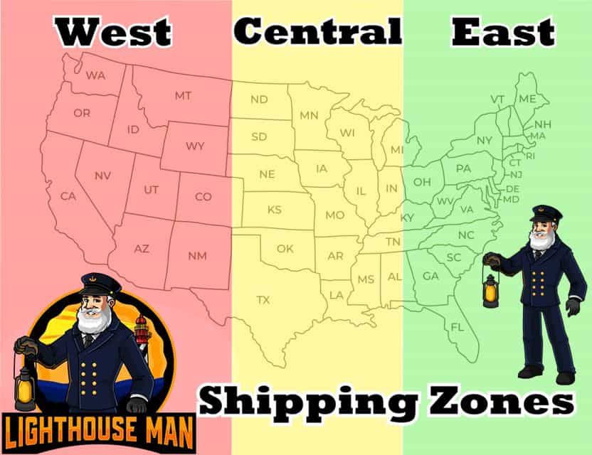USMapShippingZones US Map Shipping Zones