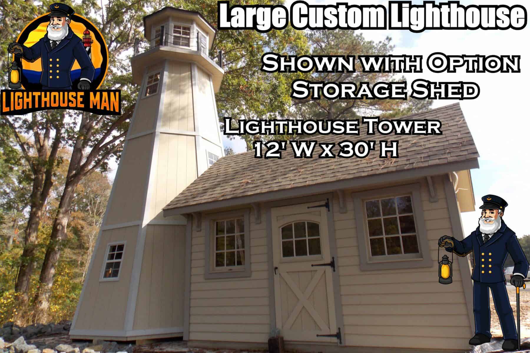 30' Large Lighthouse Storage Shed
