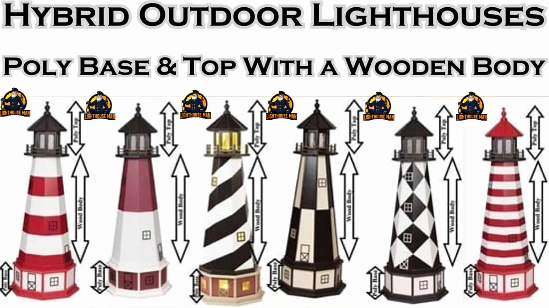 Hybrid Wooden and Poly Lighthouses