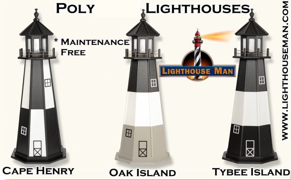 Authentic Poly Lawn Lighthouses