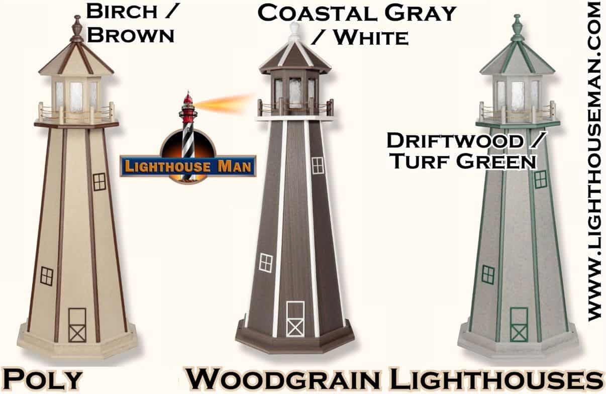 Poly Woodgrain Lighthouses
