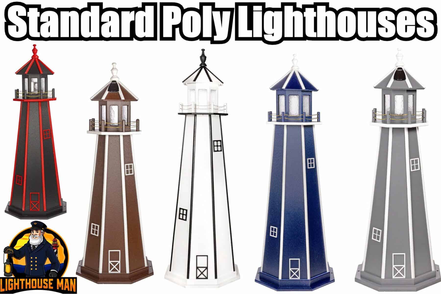 Standard Poly Lumber Lawn Lighthouses