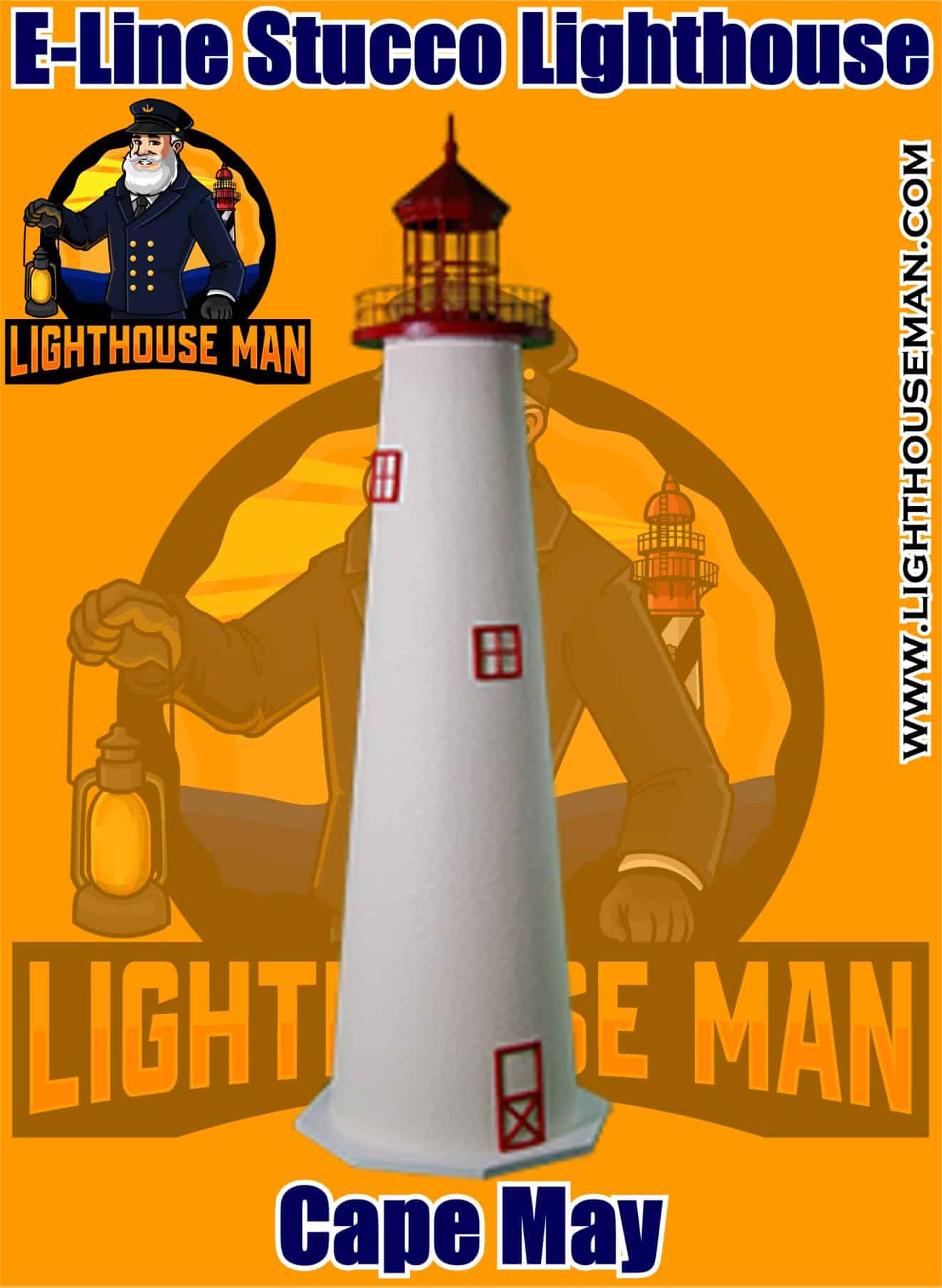 Cape May E-line Stucco Lighthouse