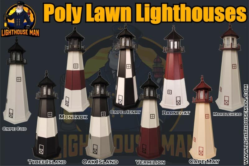 Poly Garden Lighthouse Ornaments