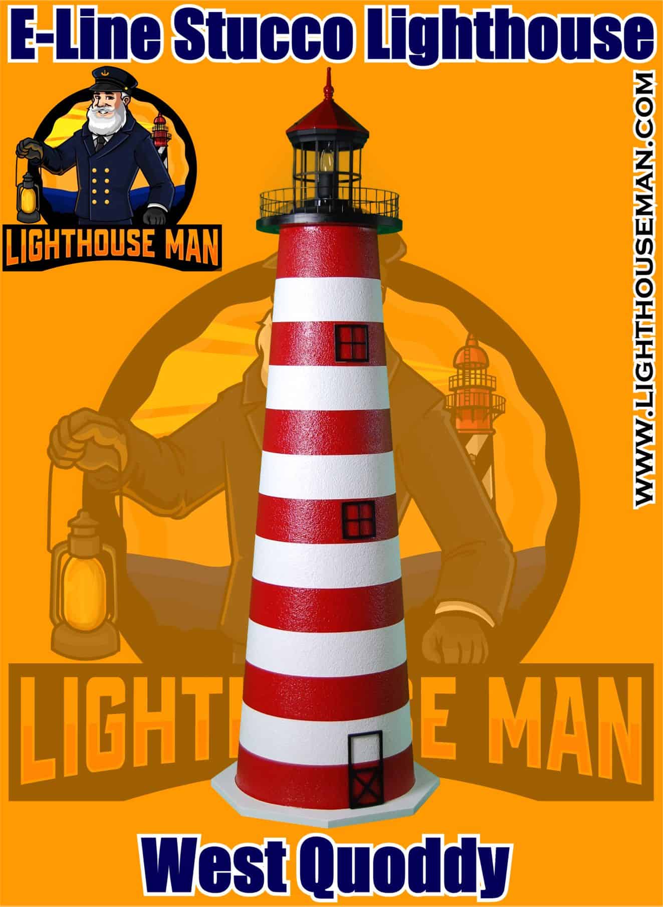 West Quoddy 4' E-line StuccoOutdoor Lighthouses