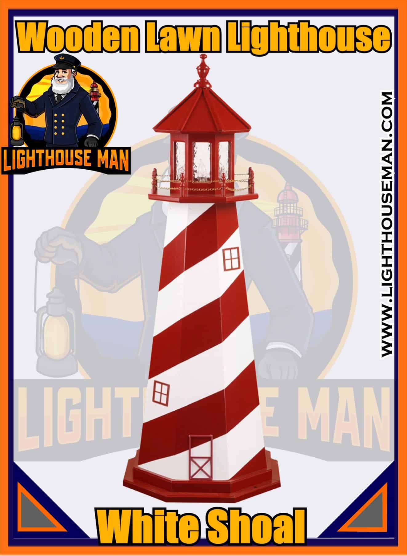 White Shoal Wooden Lighthouse Statues