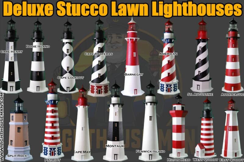 All Deluxe Stucco Lawn Lighthouses scaled