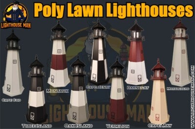 Poly Amish Lawn Lighthouses