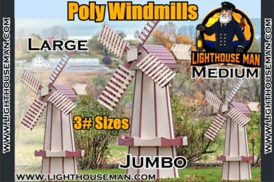 Poly Windmill Lawn Ornament Sizes
