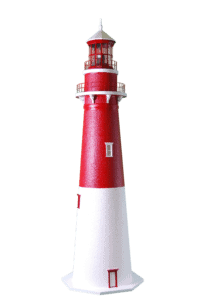 Outdoor Lighthouse Decor - Barnegat Deluxe Stucco Lighthouse