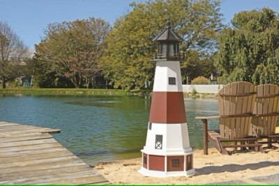 8' Poly Montauk Yard Lighthouse with Base