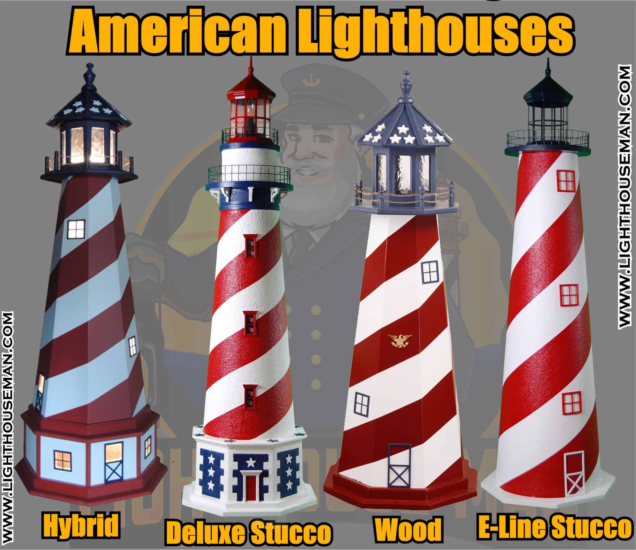 American Lighthouse Yard Ornaments