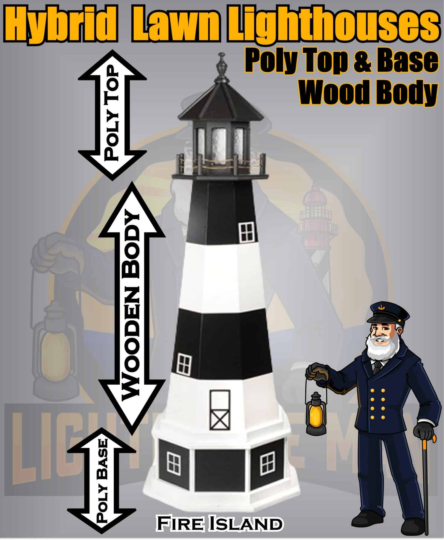 Fire Island 4' Hybrid Garden Lighthouse