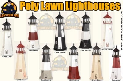 Amish Poly Lawn Lighthouses