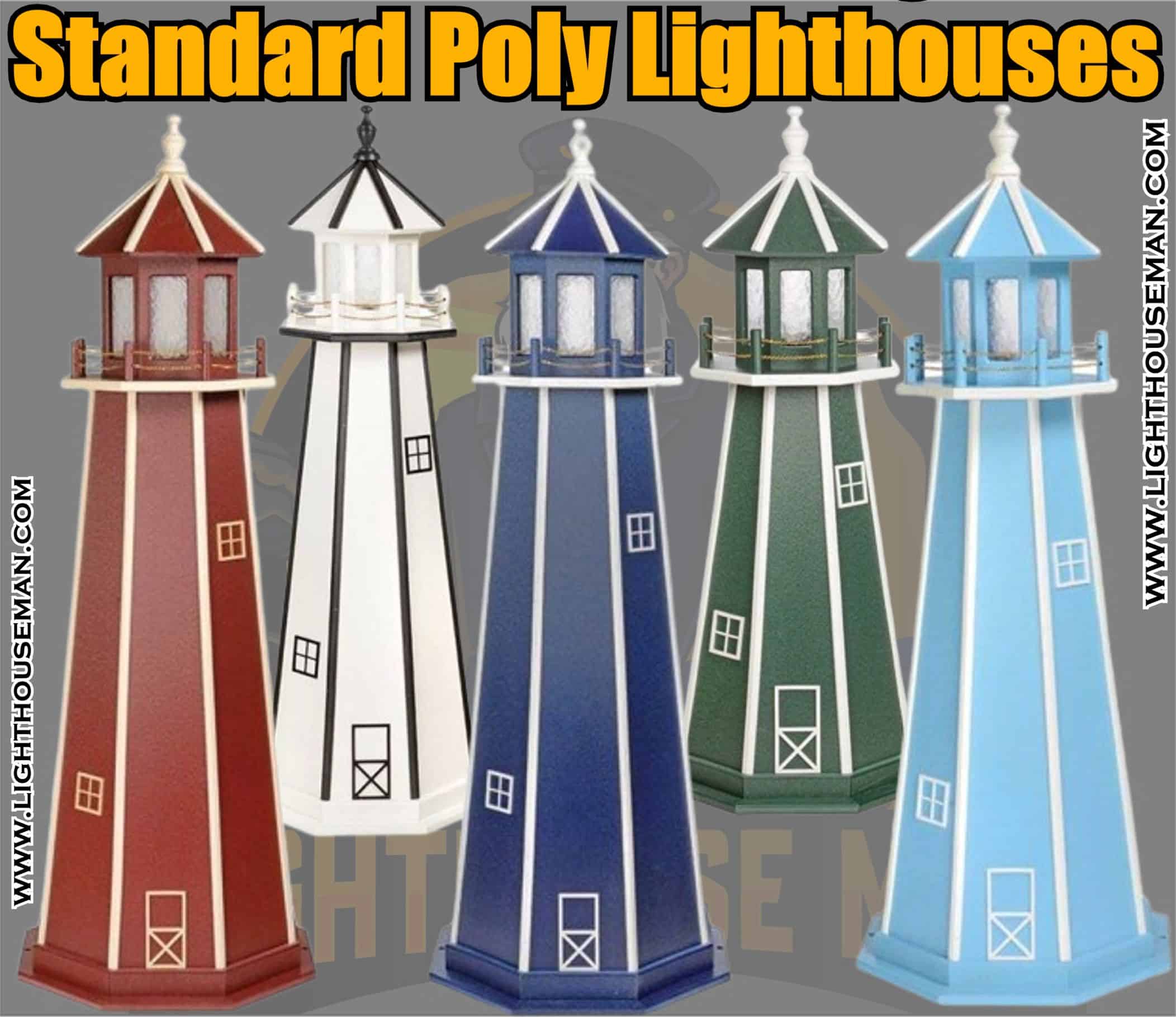Standard Poly Lawn Lighthouse Ornaments