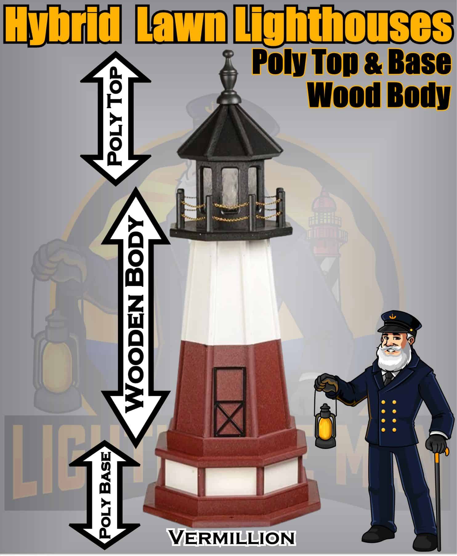 Vermilion 4' Hybrid Lawn Lighthouse