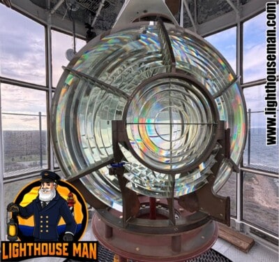 Fresnel Lens Revolving Beacon In Lighthouse