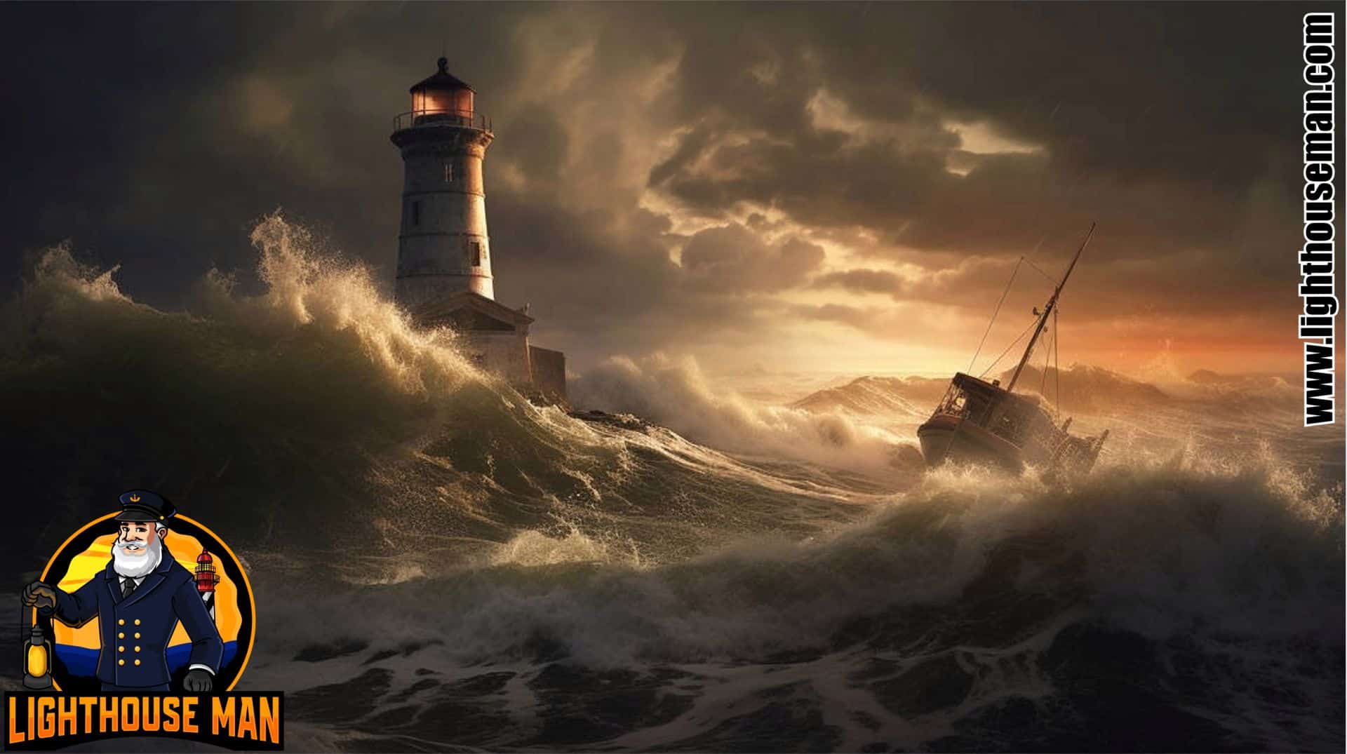 Lighthouse in a Storm Lighthouse in a Storm