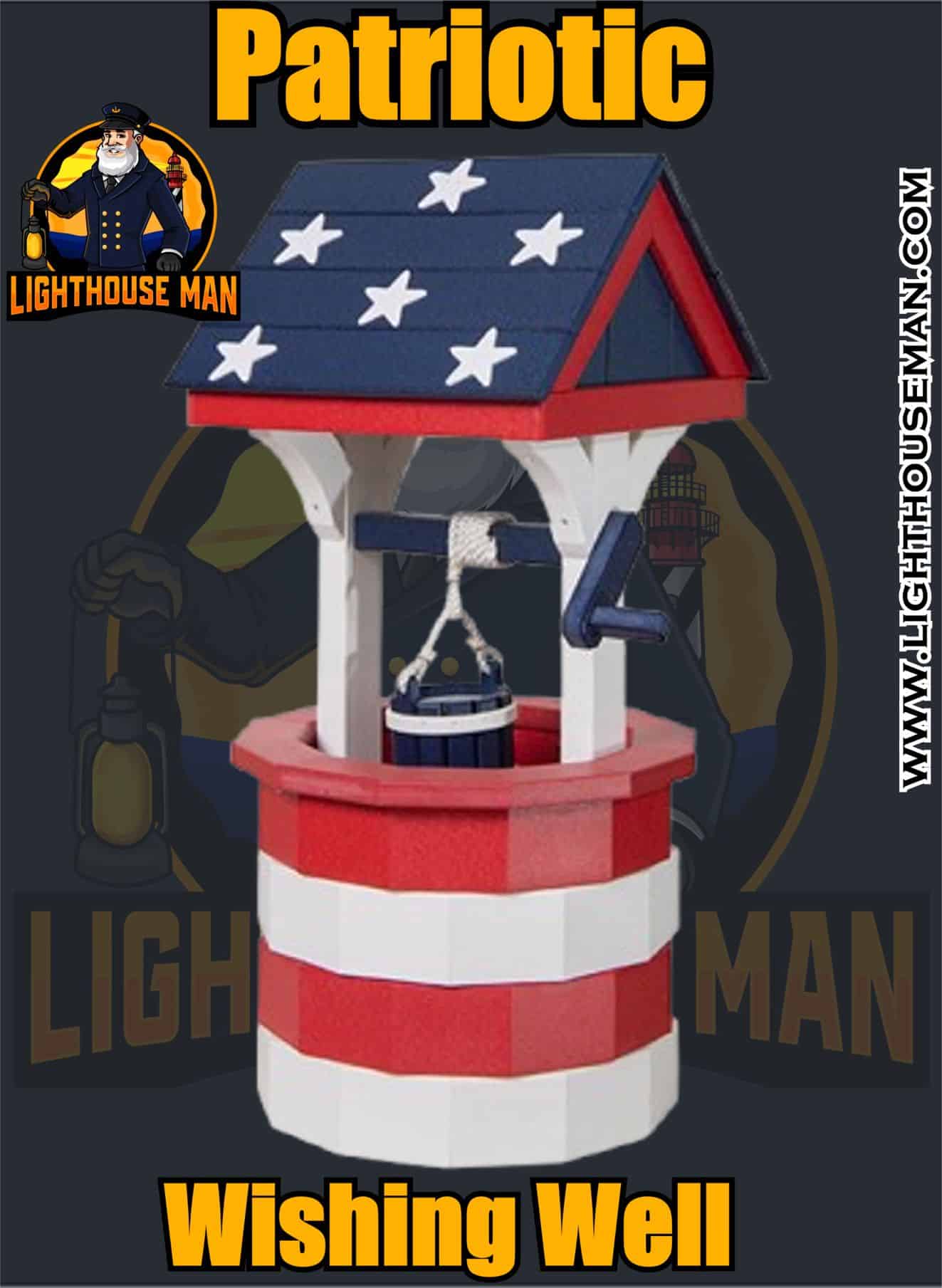 Patriotic Garden Wishing Well