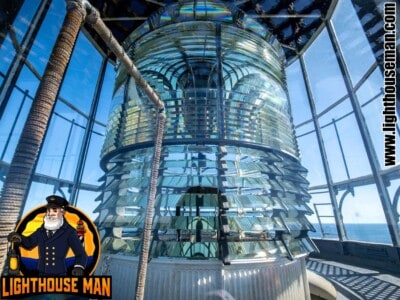 Revolving Beacon Fresnel Lens In Lighthouse
