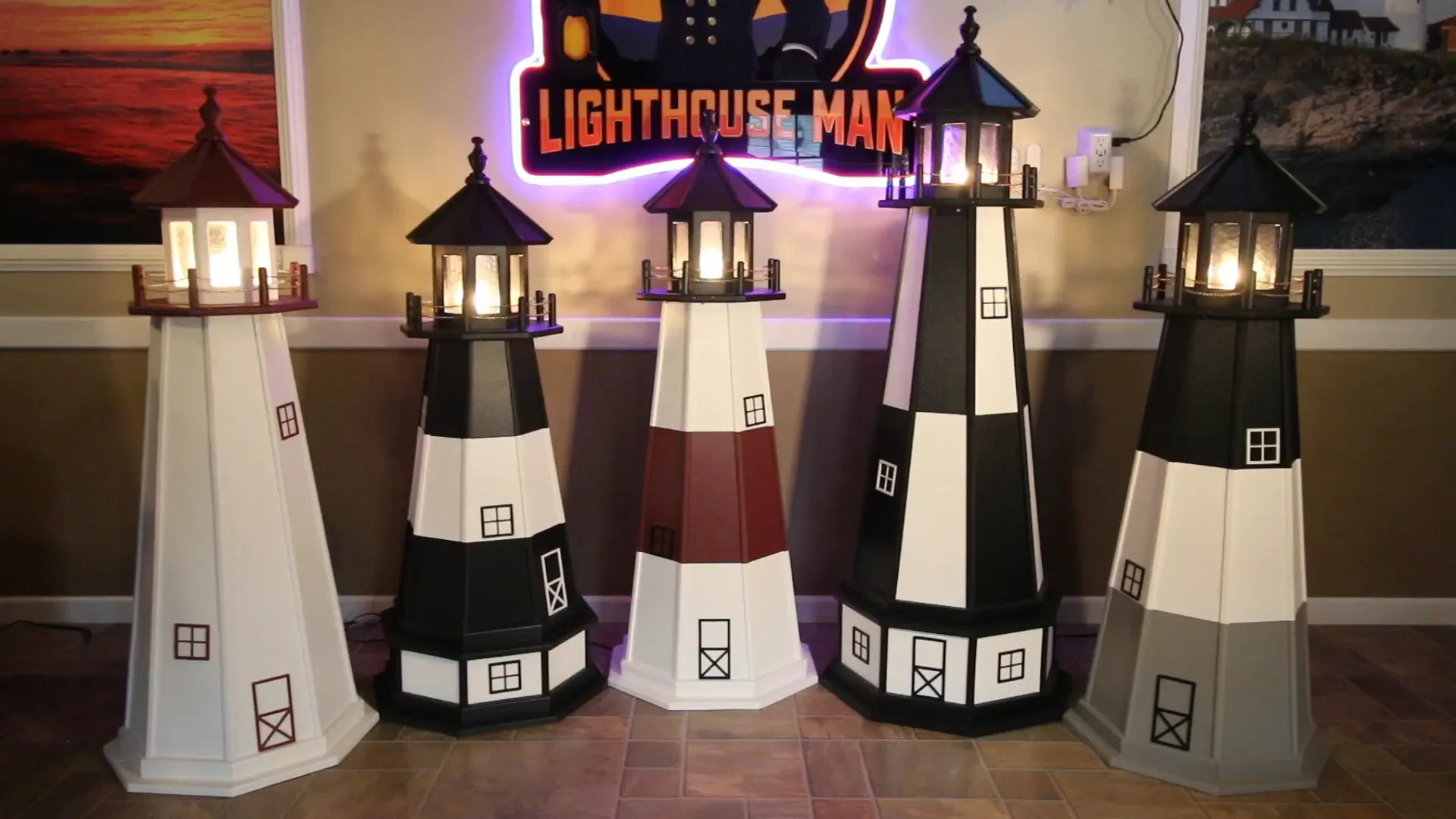 Poly Lawn and Garden LED Lighthouses