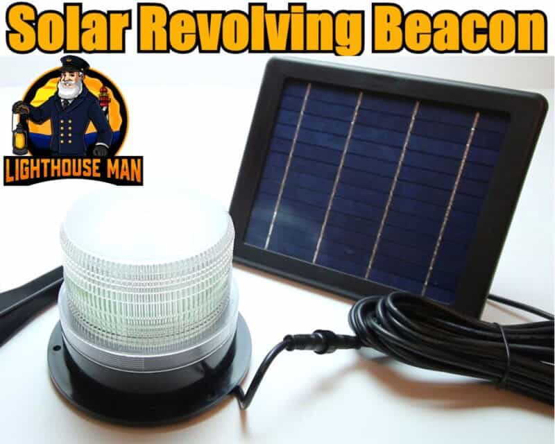 Solar Revolving Beacon Lighthouse Fixture