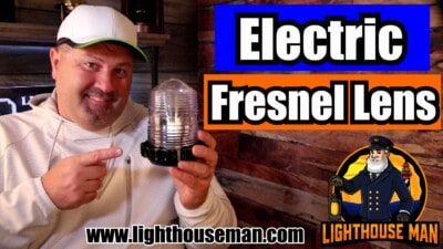 Lighthouse Man with Electric Fresnel Lens