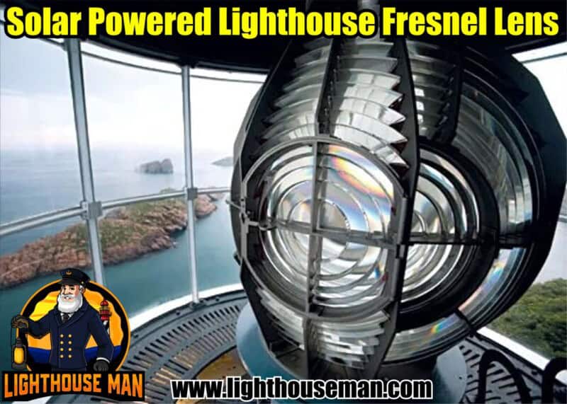 Solar Powered Lighthouse Fresnel Lens