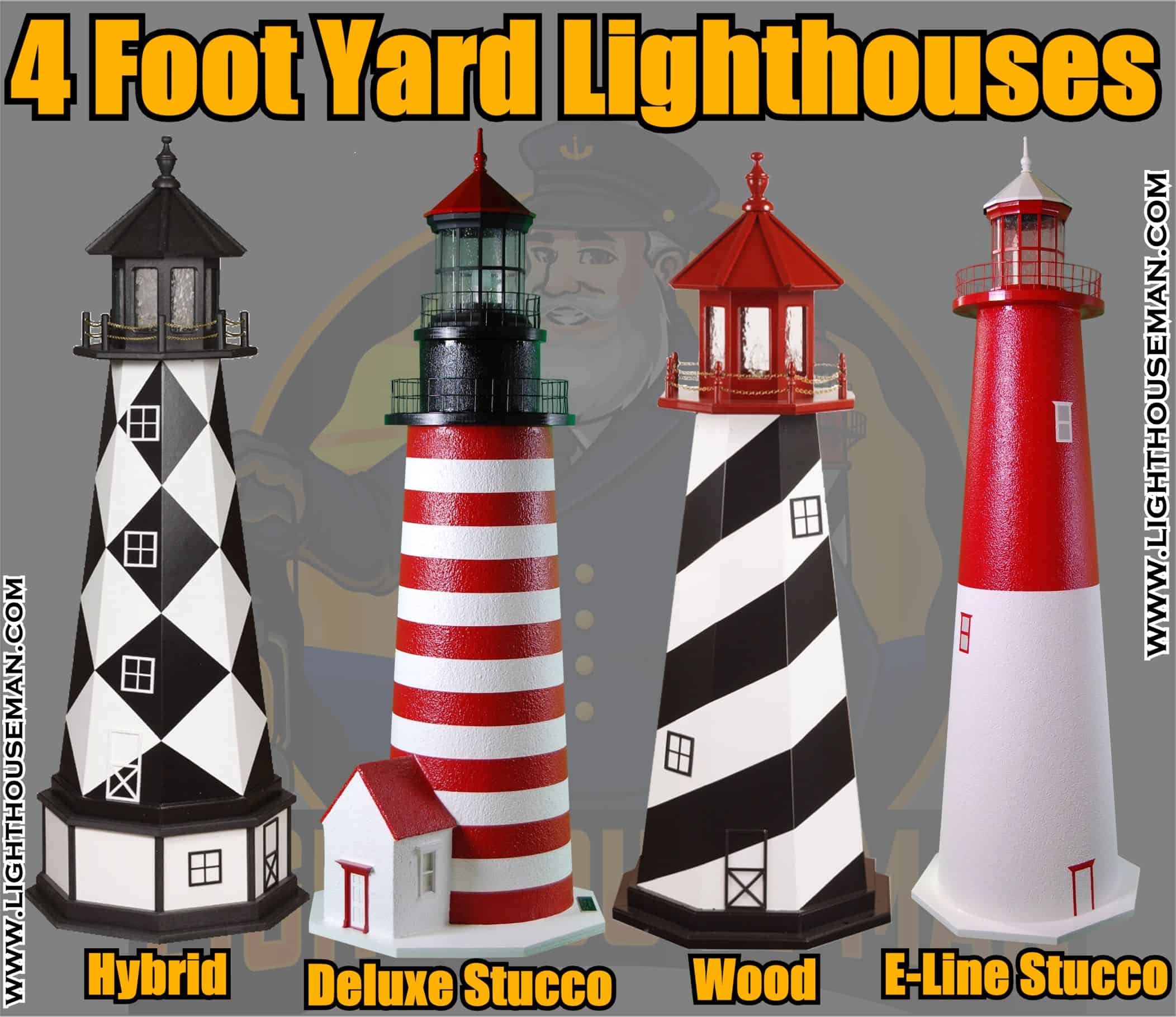 4 Foot Yard Lighthouses
