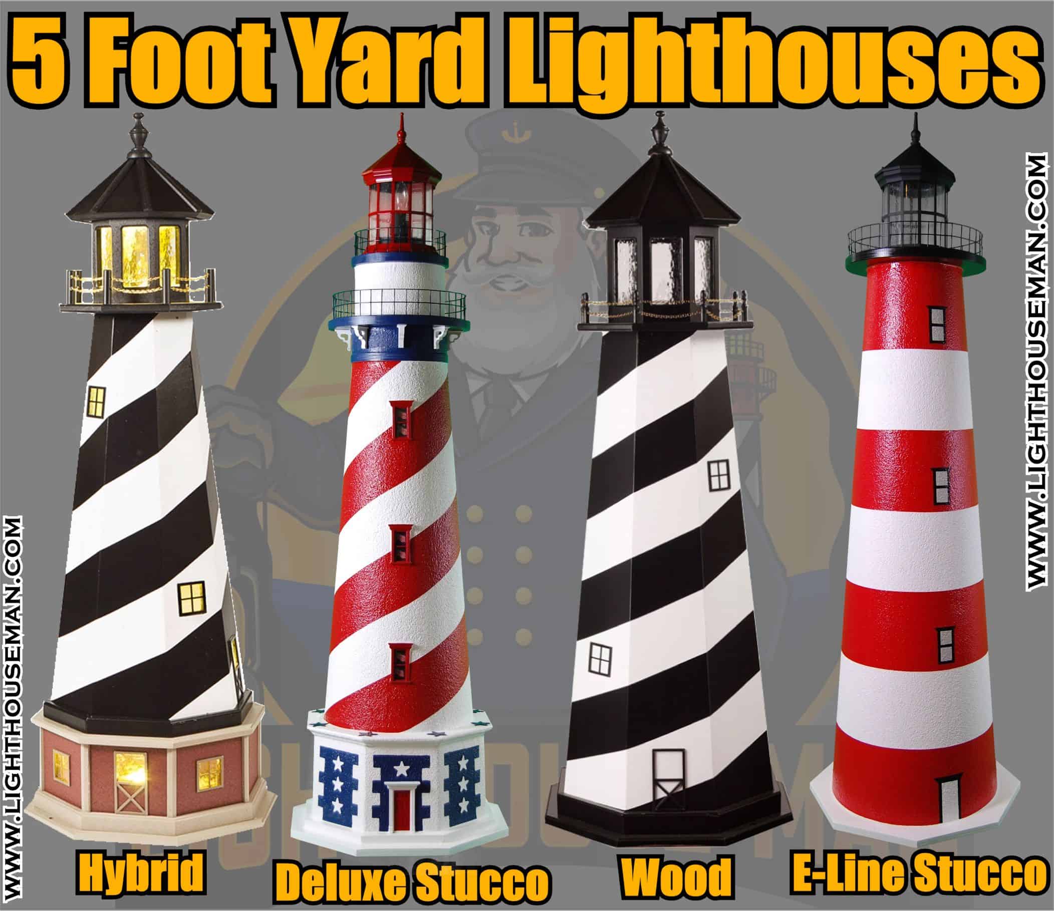 5 Foot Yard Lighthouses