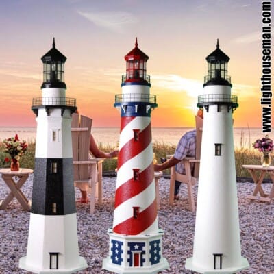 Deluxe Stucco Lighted Lighthouse Yard Ornaments
