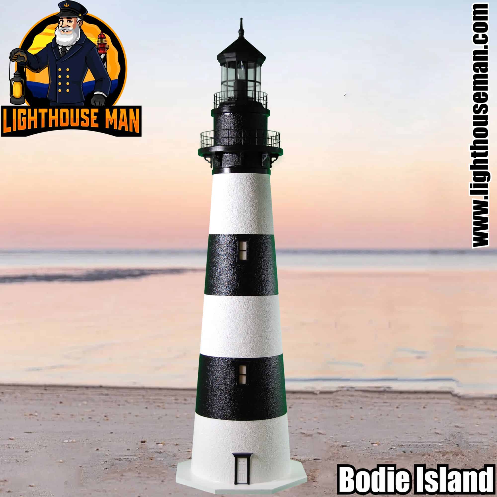 Deluxe Stucco Bodie Island 4 Foot Outdoor Lighthouse
