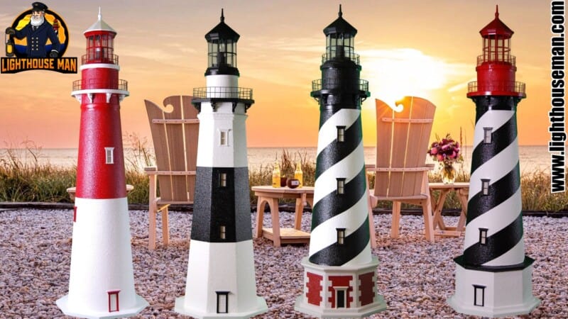 Deluxe Stucco Yard Lighthouse Themed Gifts